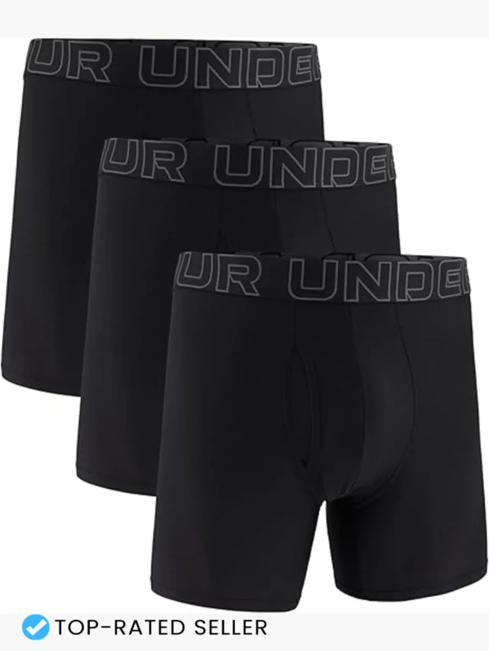 3 Pack Performance Tech Mesh Boxer Briefs 6 Inch Inseam Athletic Activewear